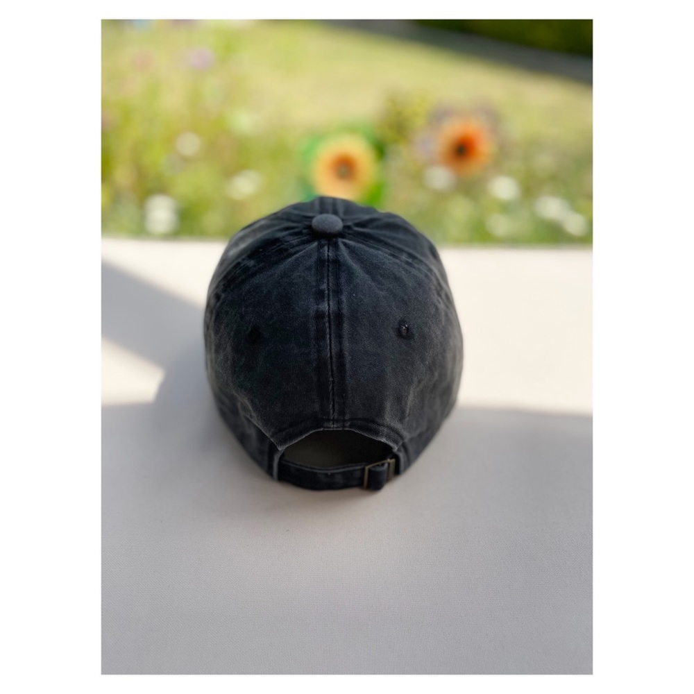 Pretty Bird Grey Stone Washed Cotton Twill Cap - Picture 8 of 13